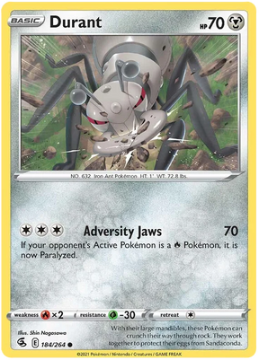Durant Fusion Strike Pokemon Card Singles 184/264