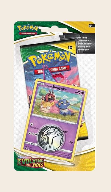Pokemon Sword & Shield Evolving Skies Checklane Blister Galarian Slowpoke