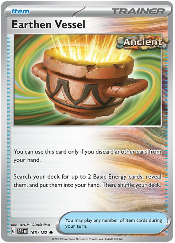 Earthen Vessel Paradox Rift Single Pokemon Card 163/182