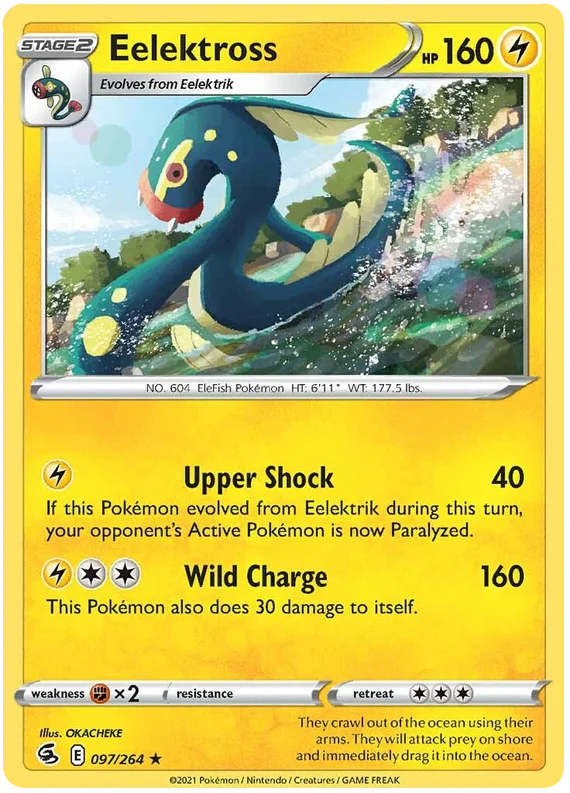 Eelektross Fusion Strike Pokemon Card Singles 097/264