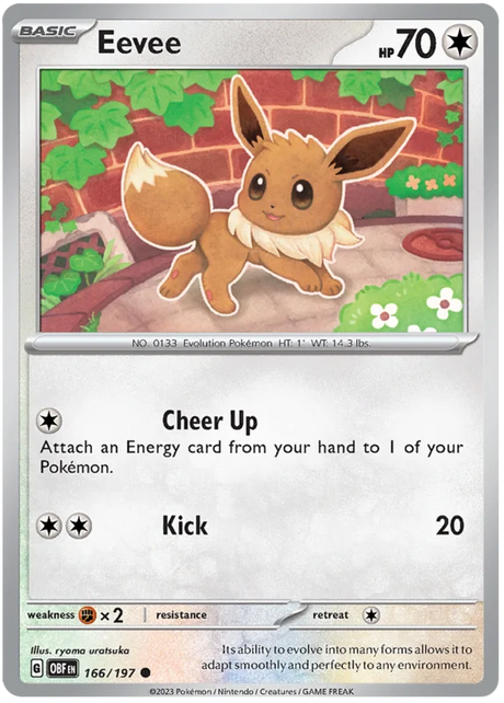 Eevee Obsidian Flames Single Pokemon Card