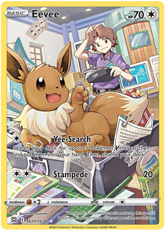 Eevee Brilliant Stars Trainer Gallery Pokemon Card Singles TG11/TG30