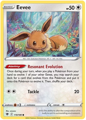Eevee Astral Radiance Pokemon Card Singles 119/189