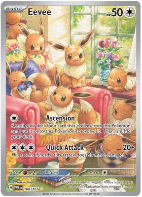 Eevee (Illustration Rare) Twilight Masquerade Pokemon Single 188/167