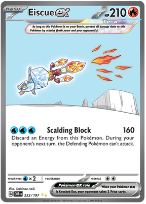 Eiscue ex Special Illustration Rare Obsidian Flames Single Pokemon Card