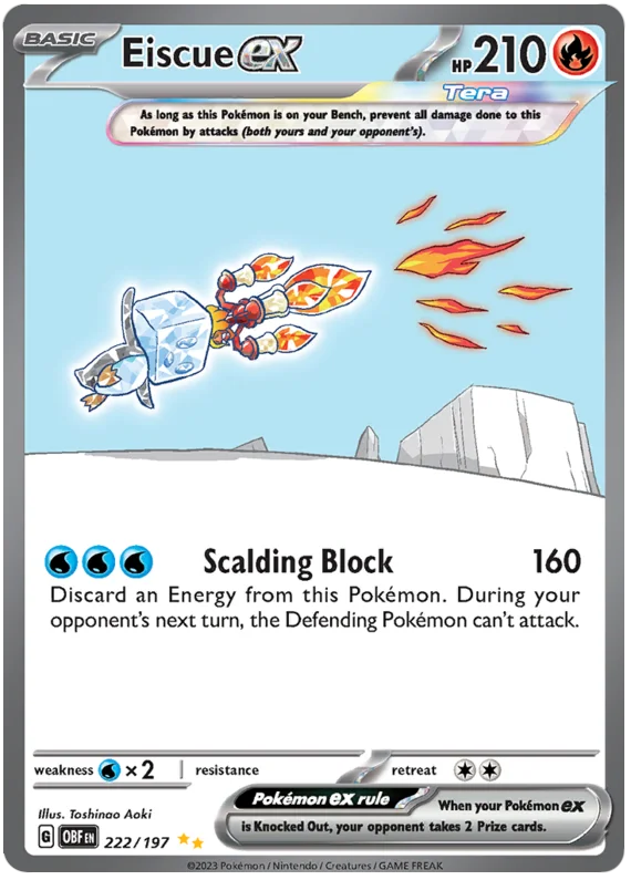 Eiscue ex Special Illustration Rare Obsidian Flames Single Pokemon Card