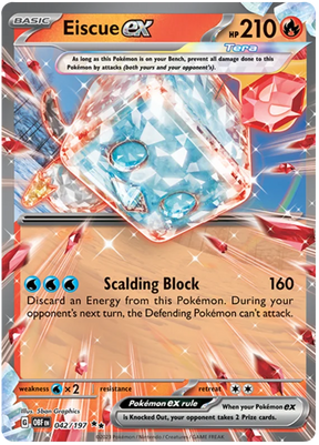 Eiscue ex Obsidian Flames Single Pokemon Card