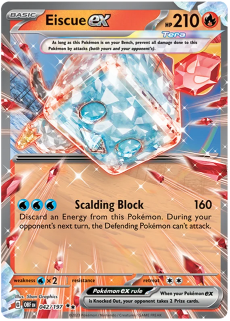 Eiscue ex Obsidian Flames Single Pokemon Card