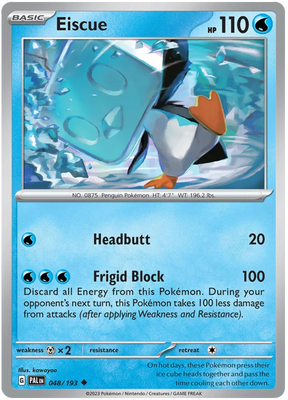 Eiscue Paldea Evolved Single Pokemon Card