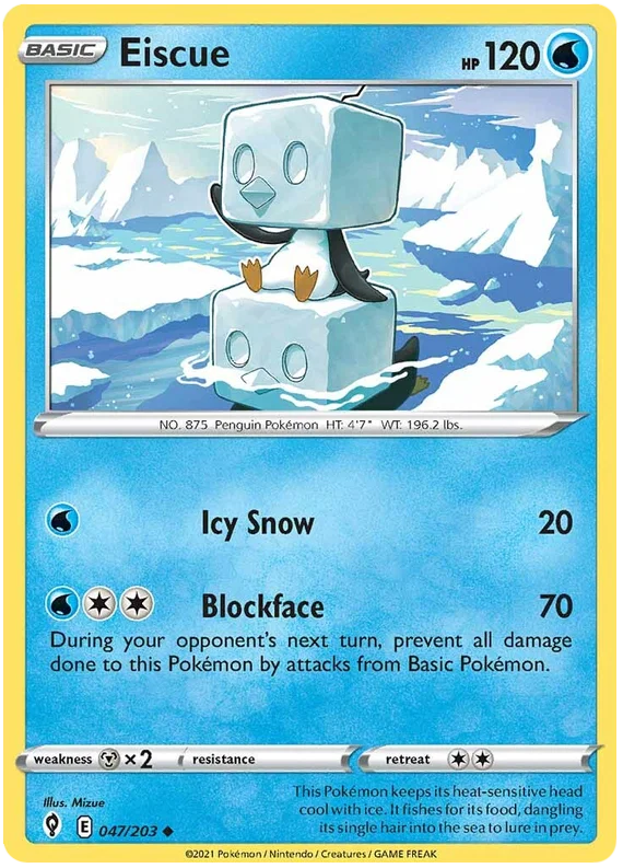 Eiscue 047/203 - Pokemon TCG Evolving Skies card
