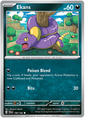 Ekans Temporal Forces Pokemon Single 100/162