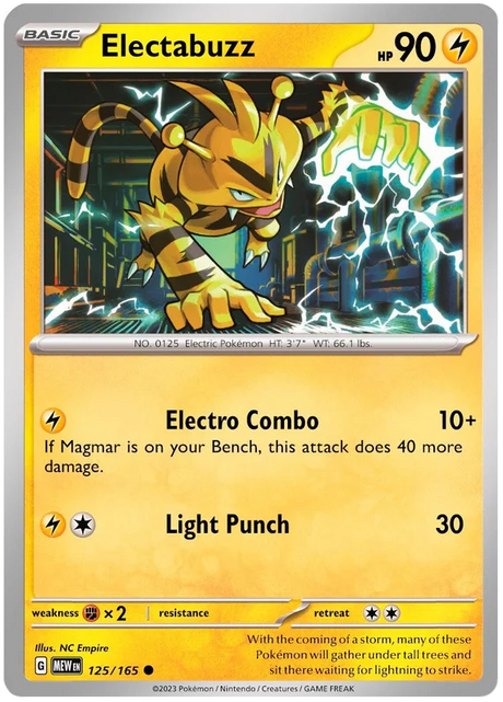 Electabuzz 151 Single Pokemon Card
