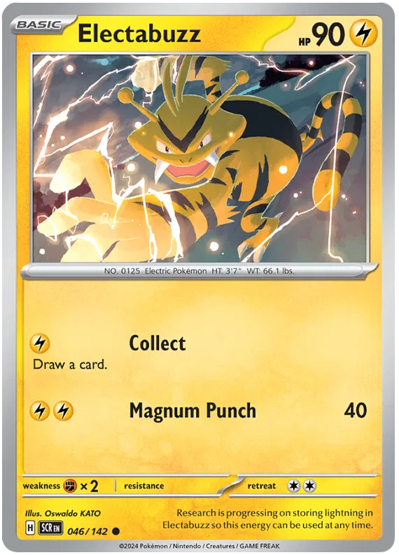 Electabuzz Stellar Crown Pokemon Single Card 046/142