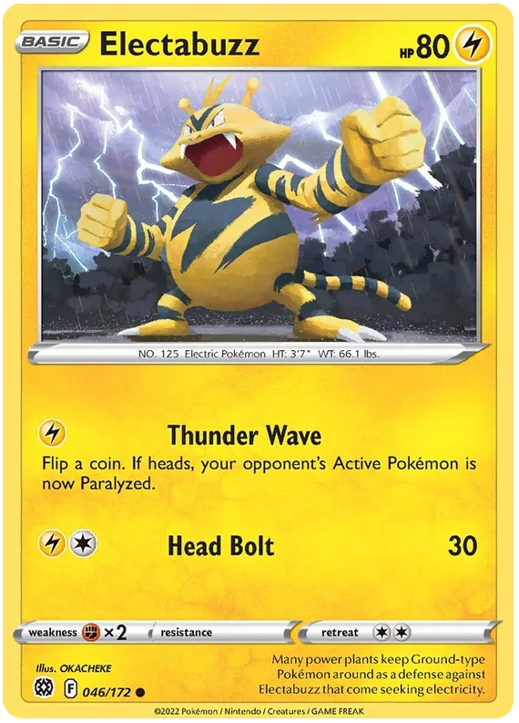 Electabuzz Brilliant Stars Pokemon Card Singles 046/172