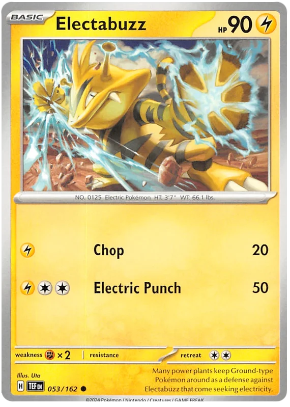 Electabuzz Temporal Forces Pokemon Single 053/162