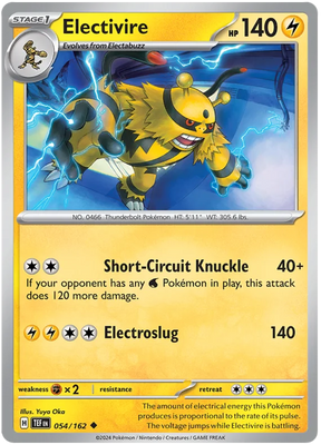 Electivire Temporal Forces Pokemon Single 054/162