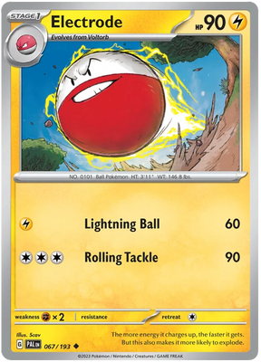 Electrode Paldea Evolved Single Pokemon Card