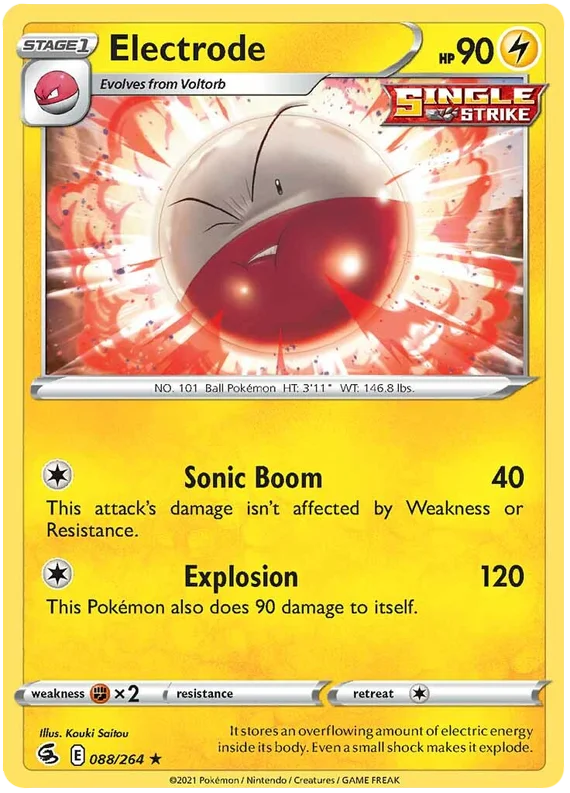 Electrode Fusion Strike Pokemon Card Singles 088/264