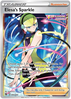 Elesa's Sparkle Fusion Strike Pokemon Card Singles 260/264