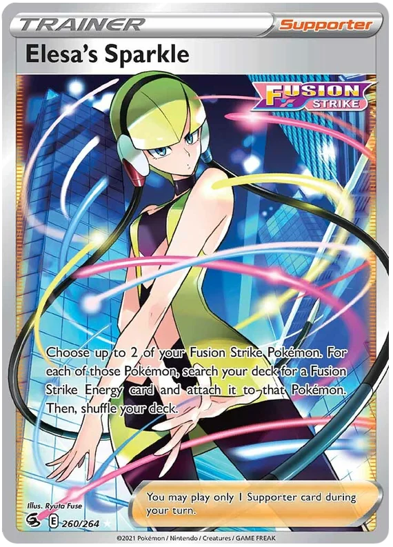 Elesa's Sparkle Fusion Strike Pokemon Card Singles 260/264