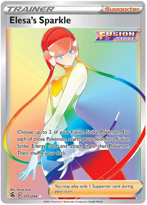 Elesa's Sparkle Fusion Strike Pokemon Card Singles 275/264