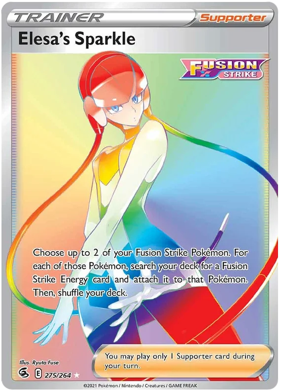 Elesa's Sparkle Fusion Strike Pokemon Card Singles 275/264