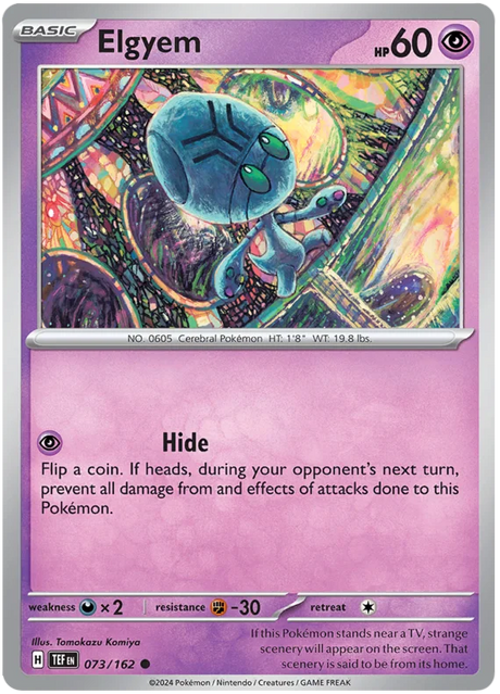 Elgyem Temporal Forces Pokemon Single 073/162