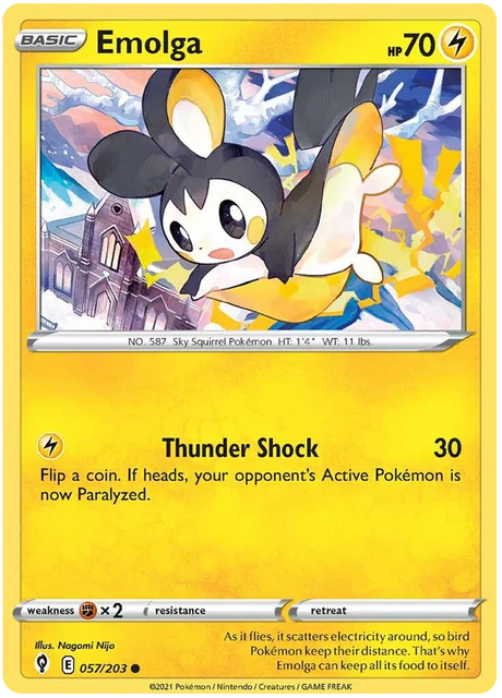 Emolga 057/203 - Pokemon TCG Evolving Skies card