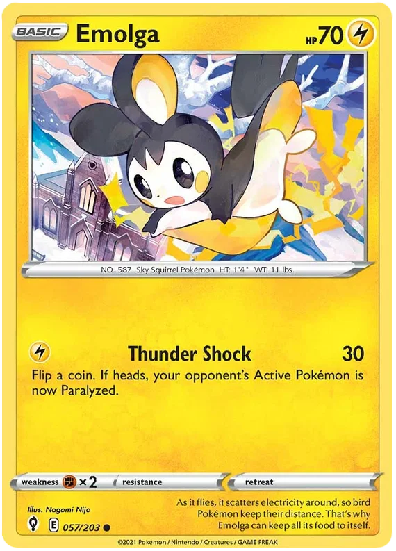 Emolga 057/203 - Pokemon TCG Evolving Skies card