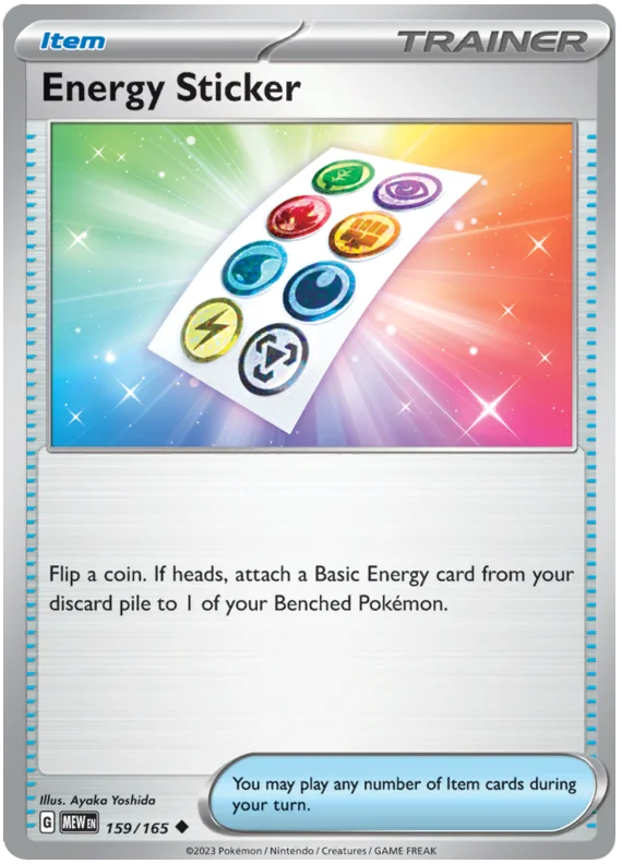 Energy Sticker 151 Single Pokemon Card