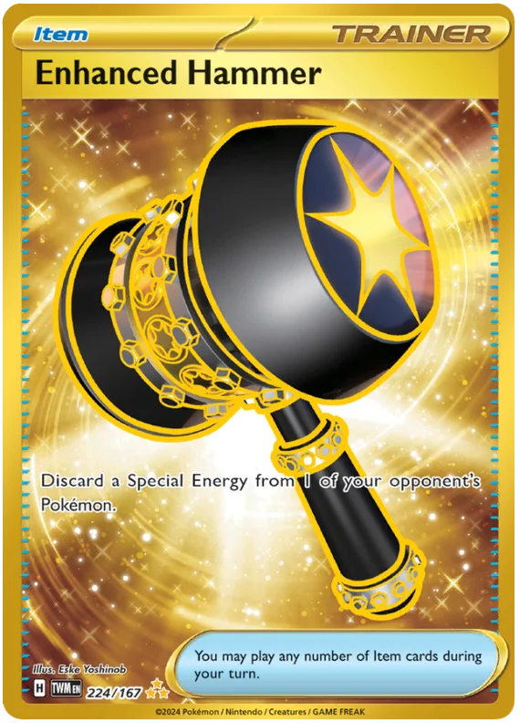 Enhanced Hammer (Gold) Twilight Masquerade Pokemon Single 224/167