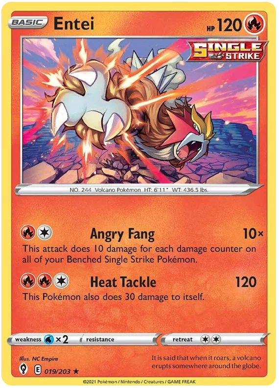 Entei 019/203 - Pokemon TCG Evolving Skies card