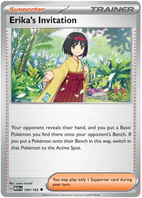 pokemon card invitation Erika's Invitation 151 Single Pokemon Card 160/165 – Favorite Hobby
