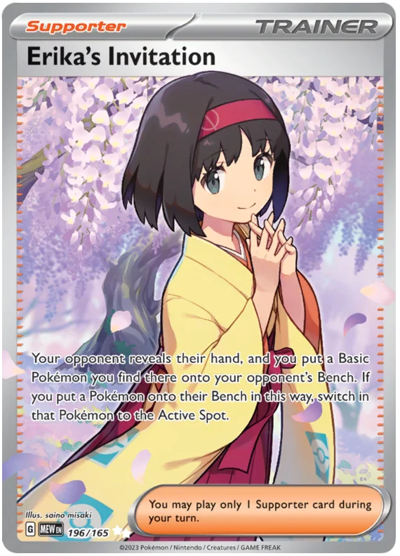 Erika's Invitation Full Art 151 Single Pokemon Card