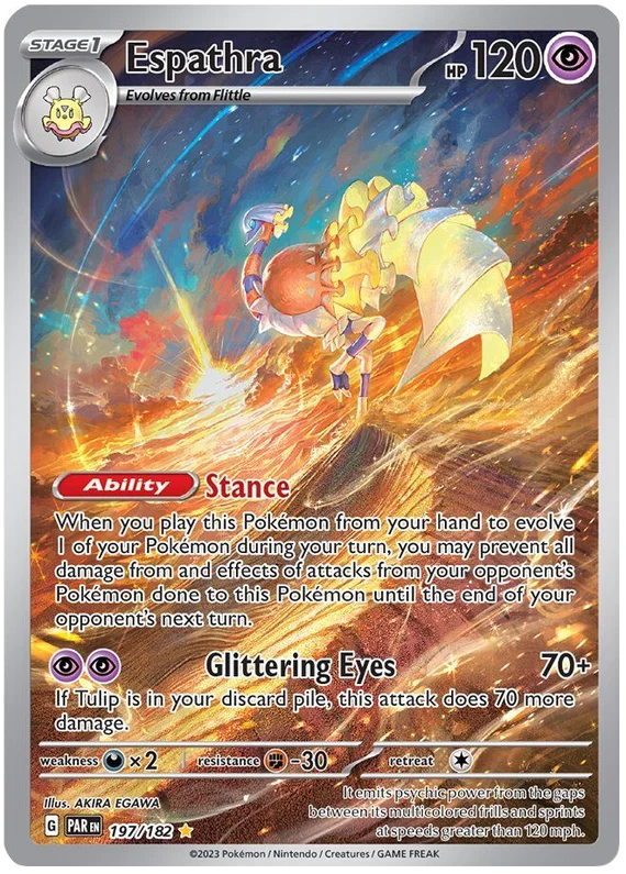 Espathra  Illustration Rare Paradox Rift Single Pokemon Card 197/182