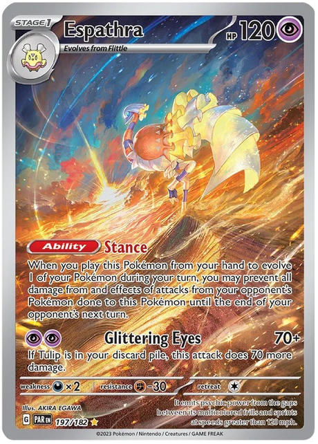 Espathra  Illustration Rare Paradox Rift Single Pokemon Card 197/182