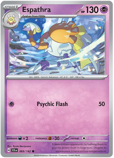Espathra Stellar Crown Pokemon Single Card 069/142