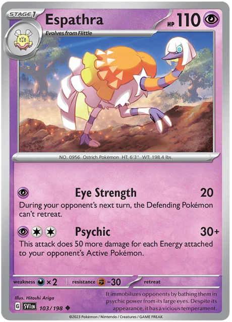 Espathra Scarlet & Violet Base Set Pokemon Card Single