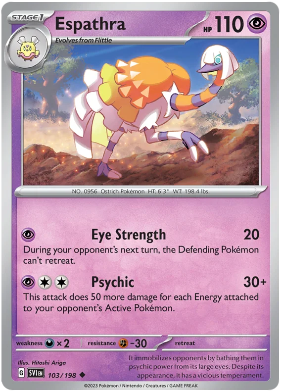 Espathra Scarlet & Violet Base Set Pokemon Card Single
