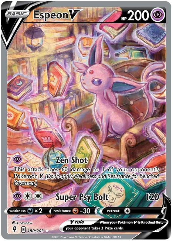 Espeon V (Alternate Full Art) 180/203 - Pokemon TCG Evolving Skies card