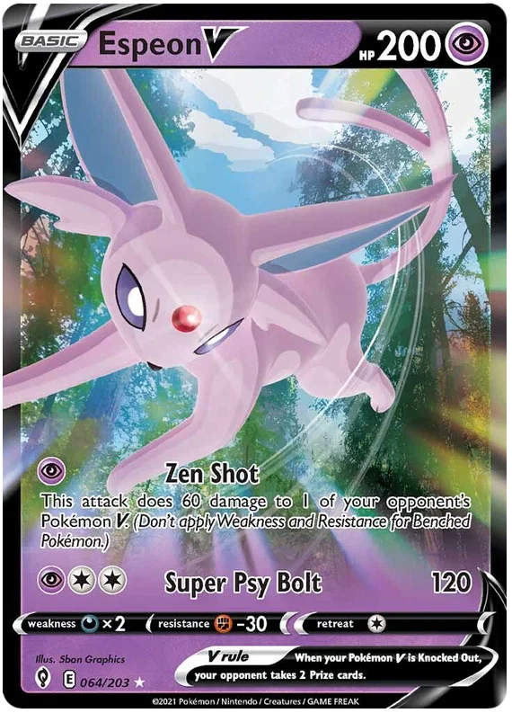 Espeon V 064/203 - Pokemon TCG Evolving Skies card