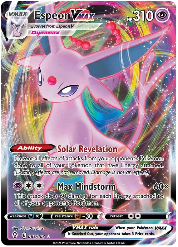 Espeon VMAX 065/203 - Pokemon TCG Evolving Skies card
