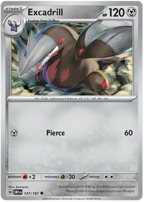 Excadrill Obsidian Flames Single Pokemon Card