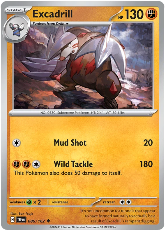 Excadrill Temporal Forces Pokemon Single 086/162