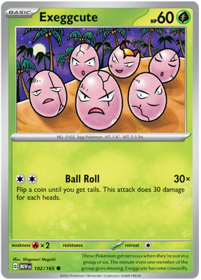 Exeggcute 151 Single Pokemon Card