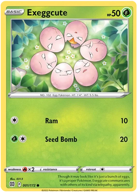 Exeggcute Brilliant Stars Pokemon Card Singles 001/172