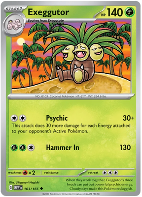 Exeggutor 151 Single Pokemon Card