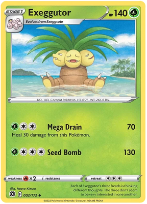 Exeggutor Brilliant Stars Pokemon Card Singles 002/172