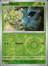 Pineco 001/091, Paldean Fates, Reverse Holo, representative matte composite