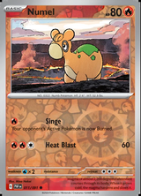 Numel 011/091, Paldean Fates, Reverse Holo, representative matte composite